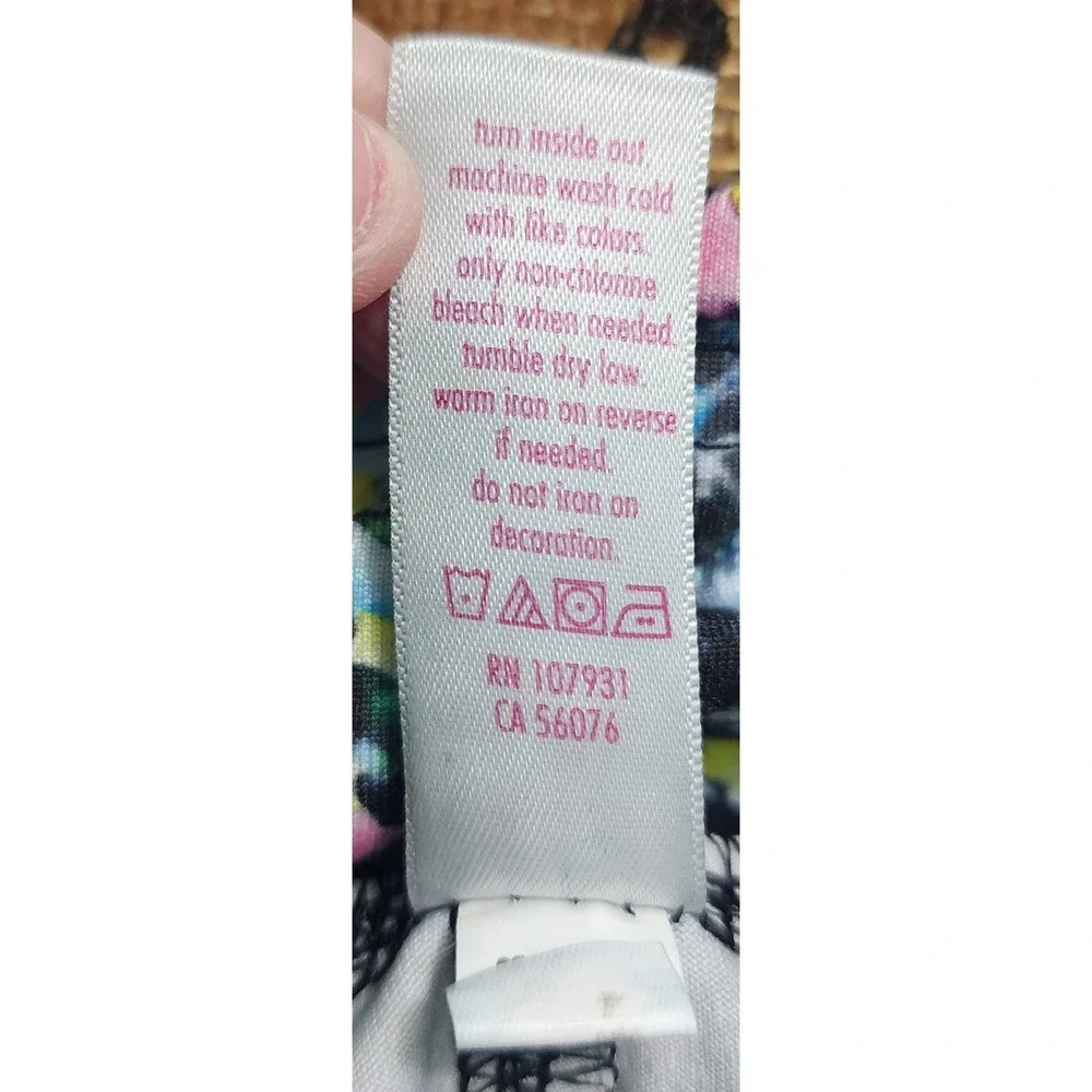 Justice‎ Girls Size 10 Unicorn Donut Cupcake Galaxy Capri Leggings Black Multi